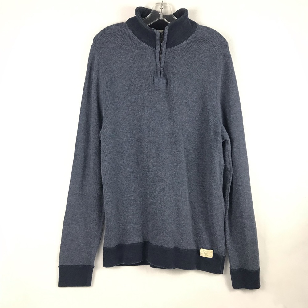 Abercrombie and Fitch Men's Quarter Zip Pullover Sweater Size XL